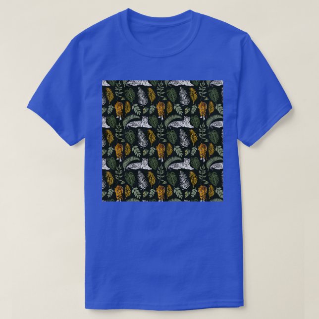 Exotic White Bengal Tiger Pattern T-Shirt (Design Front)