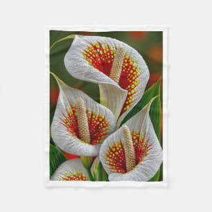 Exotic White Calla Lilies Blanket