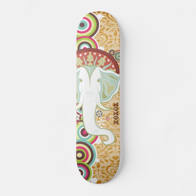 Exotic White Elephant Sk8 Deck Skateboard (Front)