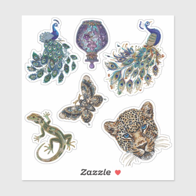 Exotic Wildlife Diamond Art Sticker Sheet (Sheet)
