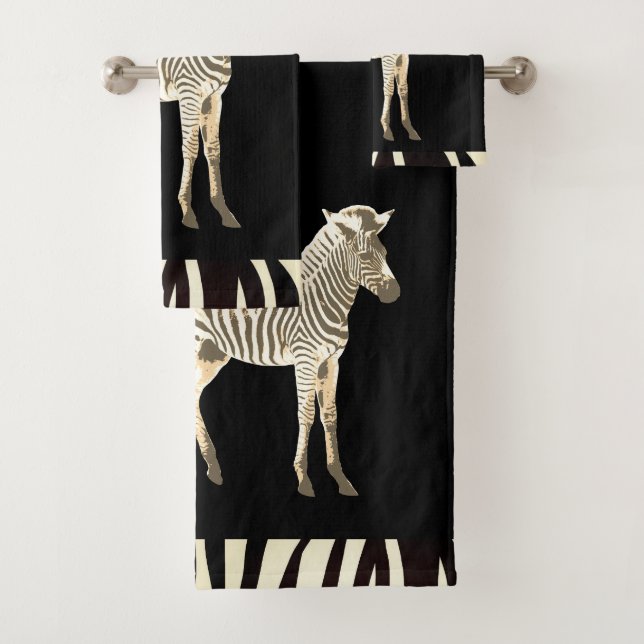 Exotic Zebra  Bath Towel Set (Insitu)