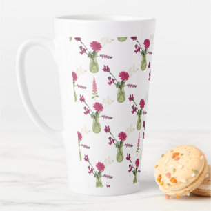 Exotisches Blumenarrangement im Glas Latte Mug