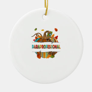 eXOx Leopard Pumpkin Autumn Thanksgiving Paraprofe Ceramic Ornament