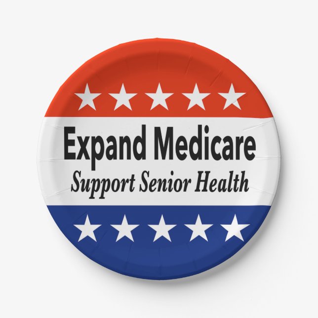 Expand Medicare to Support Senior Health Paper Plate (Front)