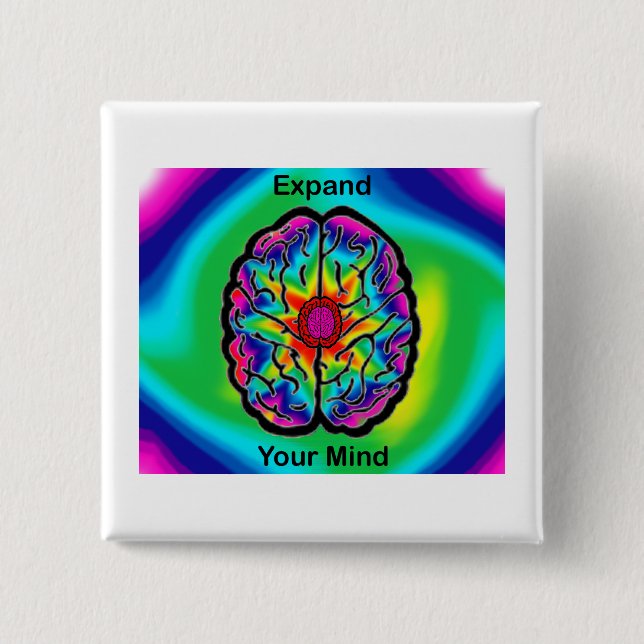 Expand Your Mind 15 Cm Square Badge (Front)