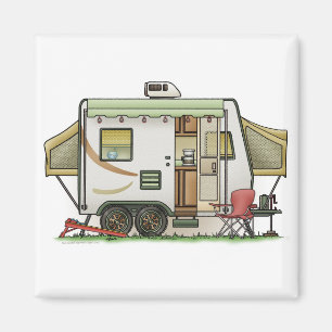 Expandable Hybred Trailer Camper Magnet