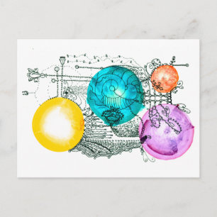 Expanding Multiverse Fine Art Postcard