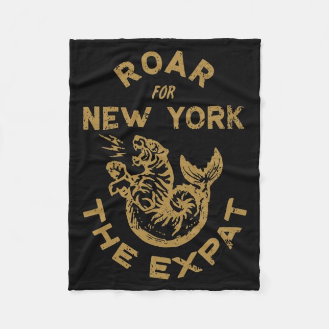 Expat Roar For New York  Fleece Blanket (Front)