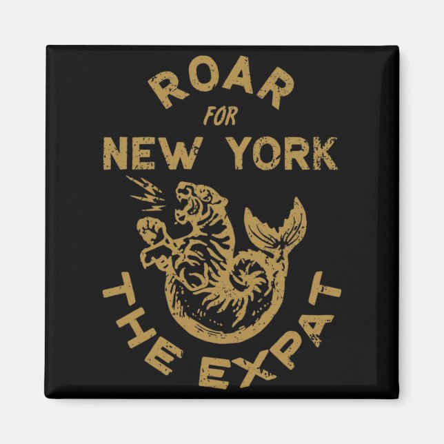 Expat Roar For New York  Magnet (Front)