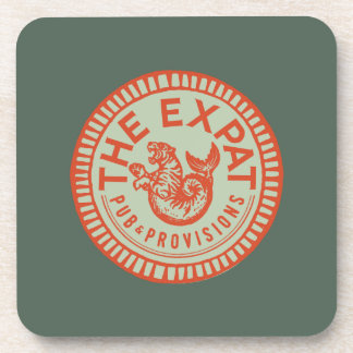 Expat vintage orange coaster