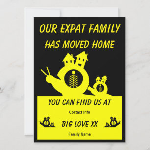 Expatriate Family Moving Home Card