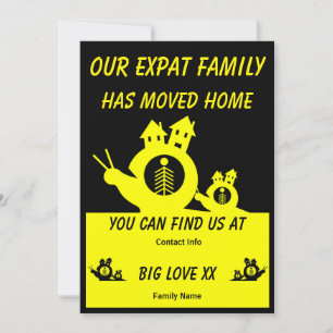 Expatriate Family Moving Home Card