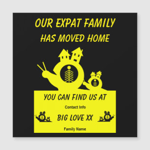 Expatriate Family Moving Home Card