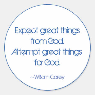 Expect Great Things  Classic Round Sticker