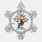 Expectant Couple Snowflake Ornament