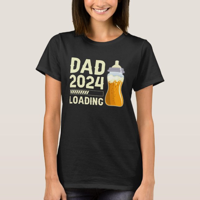 Expectant dad Future Dad Dad to be Dad 2024 loadin T-Shirt (Front)