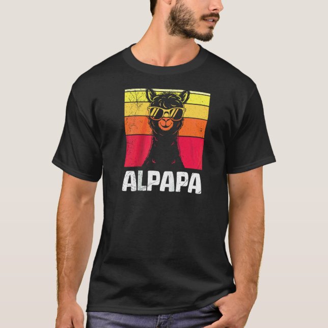 Expectant Father ALPAKADADDY Retro Funny Soon-to-b T-Shirt (Front)