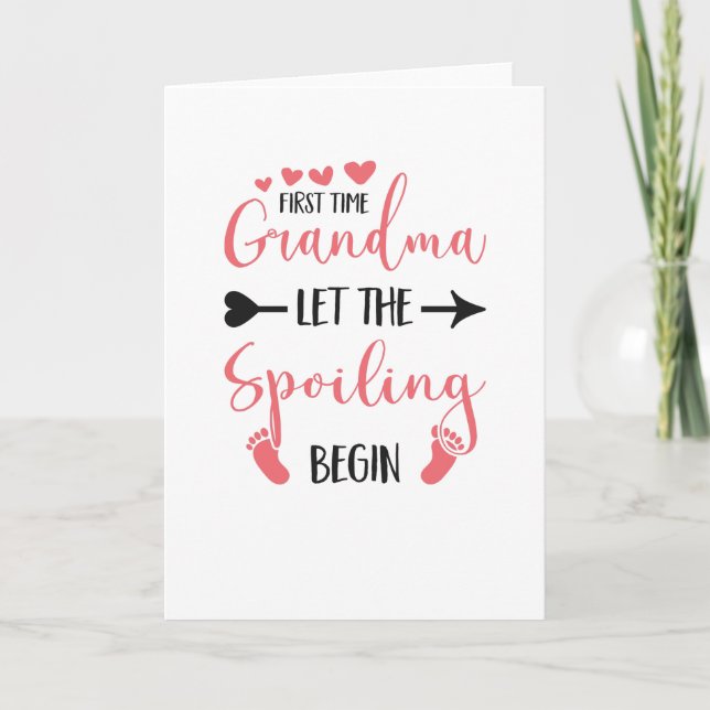Expectant Grandparents Greatest Omi Arrow Grandma Card (Front)
