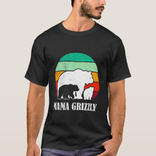 Expectant Mama Grizzly Mama Soon to be Mama Funny  T-Shirt
