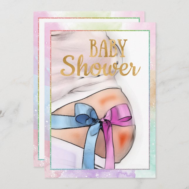Expectant Mother Baby Shower Invitation (Front/Back)