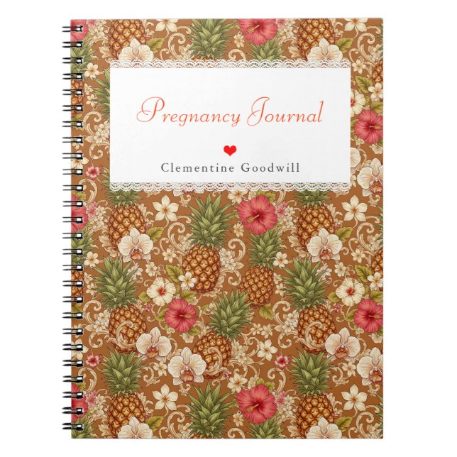 Expectant Mother Gift Pregnancy Planner Custom Notebook (Front)