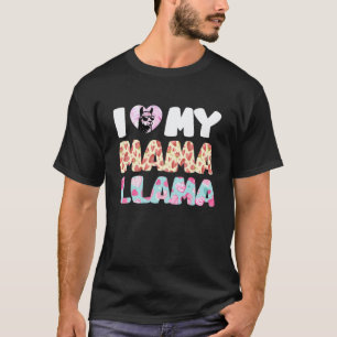Expectant Mother I LOVE MY MAMA LLAMA Funny Soon M T-Shirt