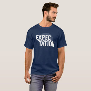 Expectation Black White Simple Typography T-Shirt