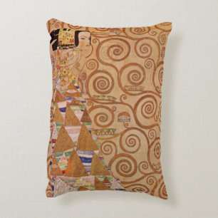 Expectation by Klimt Vintage Victorian Art Nouveau Decorative Cushion
