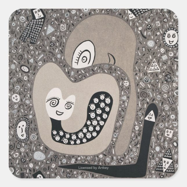 Expecting A Baby Square Sticker (Front)