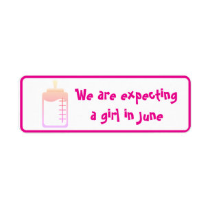 Expecting a girl in June stickers by dalDesignNZ