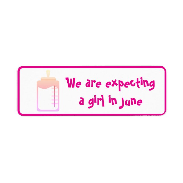 Expecting a girl in June stickers by dalDesignNZ (Front)