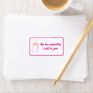 Expecting a girl in May stickers by dalDesignNZ