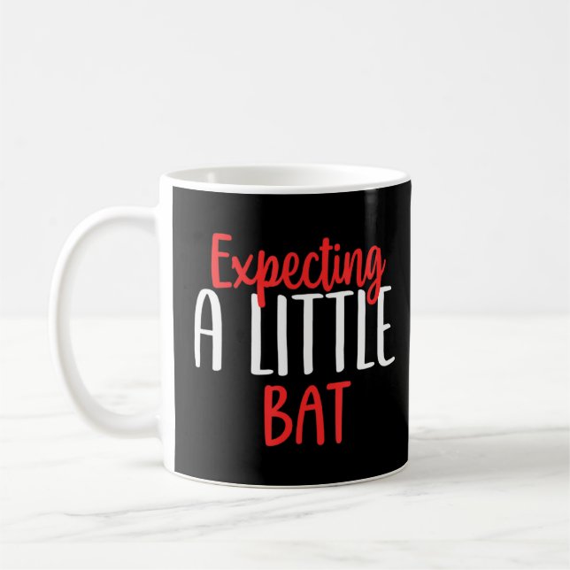 Expecting A Little Bat  Pregnancy New Mum  Coffee Mug (Left)