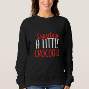 Expecting A Little Crocodile Funny Pregnancy New M Sweatshirt