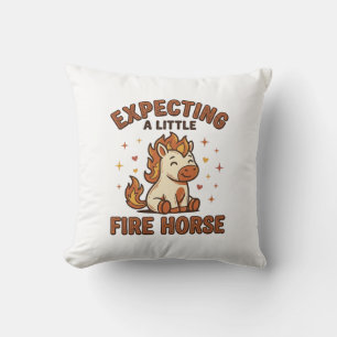 Expecting A Little Fire Horse Vintage Baby Shirt_1 Cushion
