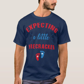 Expecting a Little Firecracker 4th of July Mum Pre T-Shirt