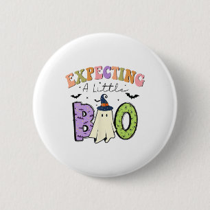 Expecting A Little Funny Pregnancy Announcement Ha 6 Cm Round Badge