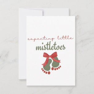 Expecting a Little Mistletoes Christmas Pregnancy Save The Date