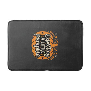 Expecting a Little Pumpkin Halloween Pregnancy Des Bath Mat
