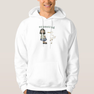 Expecting - African American Mum to Be and Stork Hoodie