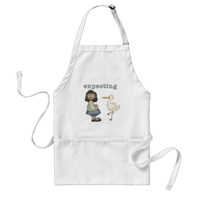 Expecting - African American Mum to Be and Stork Standard Apron (Front)
