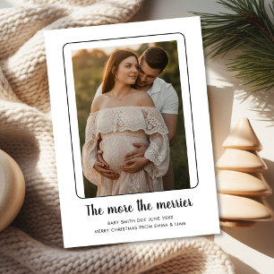 Expecting Baby Christmas Announcement photo Card