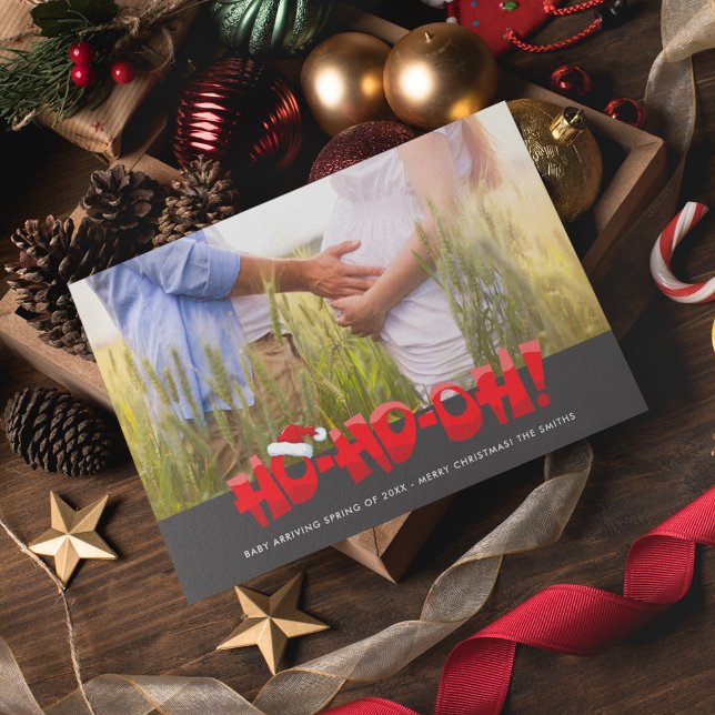 Expecting Baby Couple Photo Christmas  Holiday Card (Creator Uploaded)