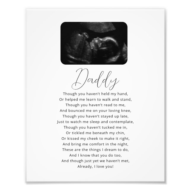 Expecting Dad Print, Father to Be Gift Photo Print (Front)