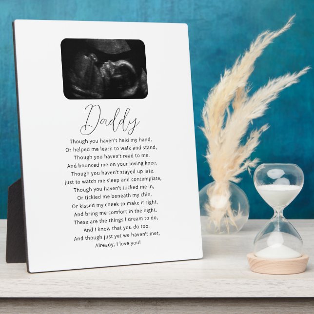 Expecting Dad Print, Father to Be Gift Plaque (Side)