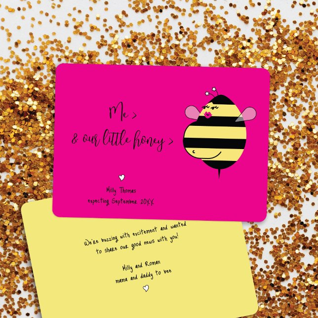 Expecting Mama Bee Hot Pink Pregnancy Announcement (Creator Uploaded)