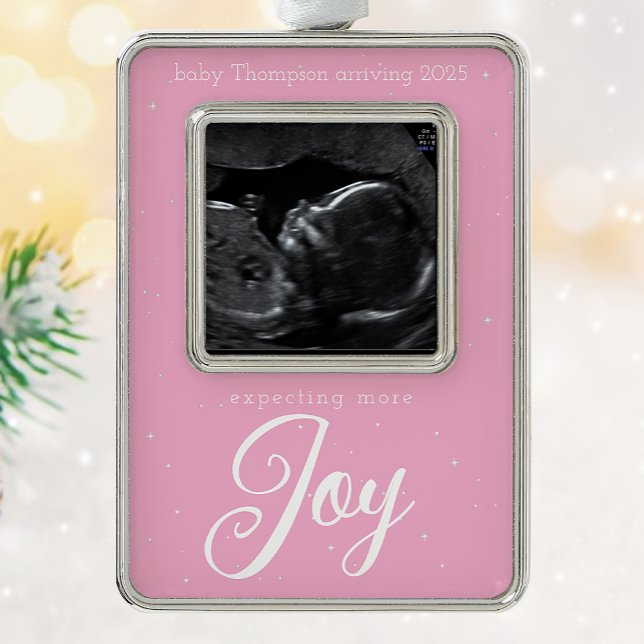 Expecting More JOY ultrasound Silver Plated Framed Ornament (Creator Uploaded)