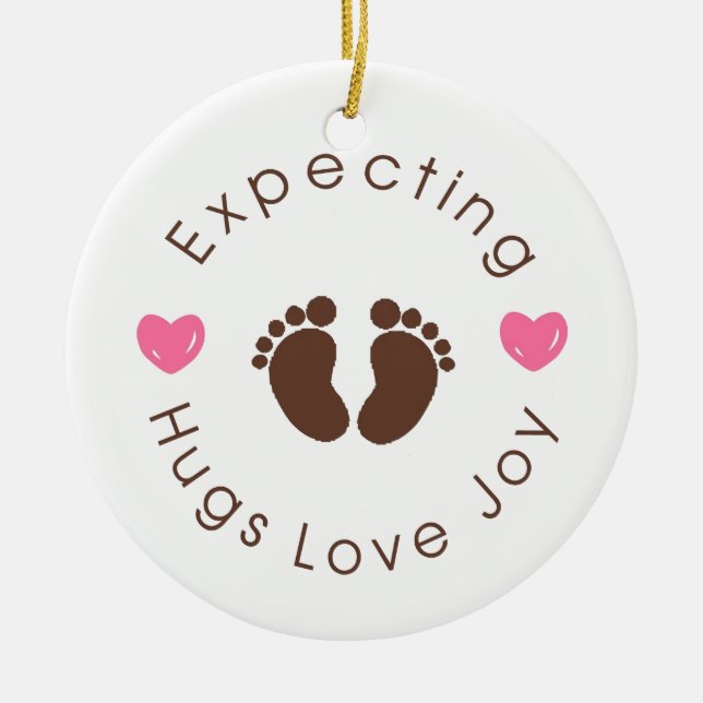 Expecting New Mum Quote Ceramic Ornament (Front)
