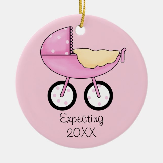 Expecting Ornament (Pink) (Front)