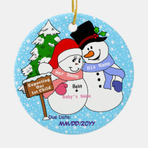 Expecting Our 1st Child Ceramic Ornament
